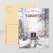 Streetcar op een sneeuwdag in Toronto Ontario Briefkaart (Voorkant / Achterkant)