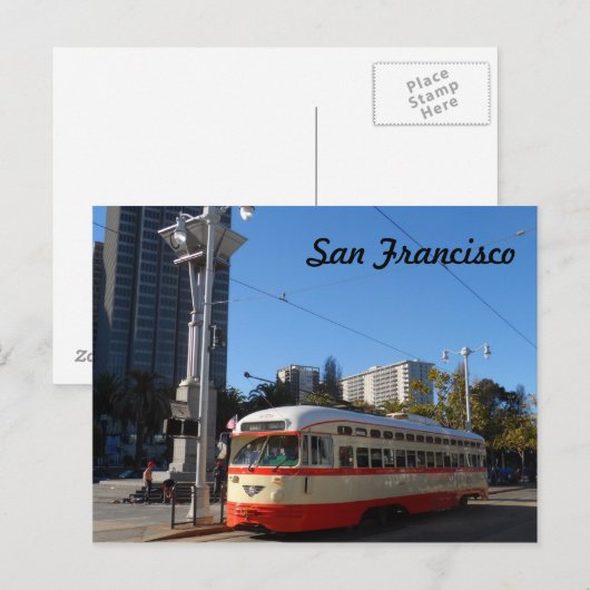 Streetcar- San Francisco Briefkaart (Voorkant / Achterkant)