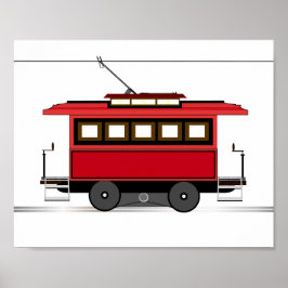 Streetcar Trolley Tram Kinder Décor Print Poster