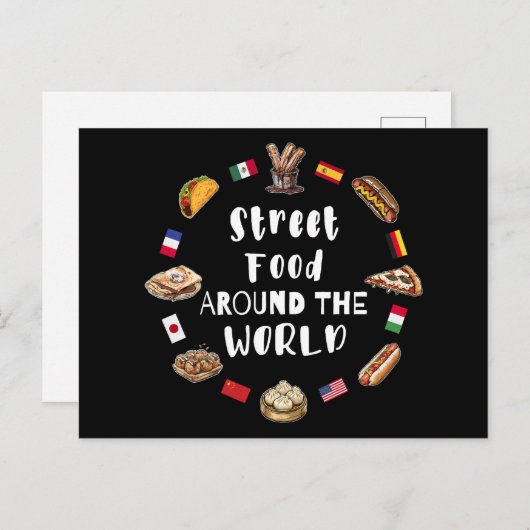 Streetfood over de hele wereld briefkaart (Voorkant / Achterkant)