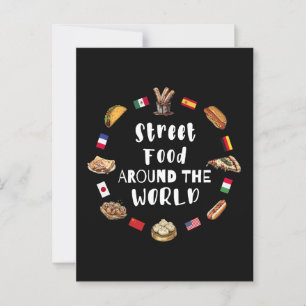 Streetfood over de hele wereld briefkaart