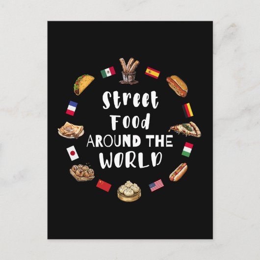 Streetfood over de hele wereld briefkaart (Voorkant)