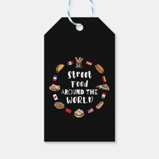 Streetfood over de hele wereld cadeaulabel (Voorkant)