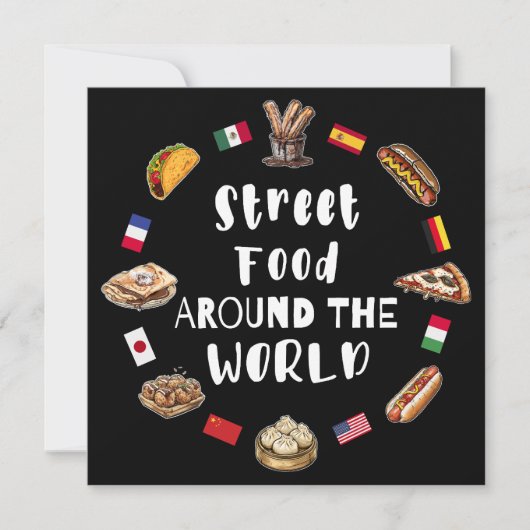 Streetfood over de hele wereld kaart (Voorkant)