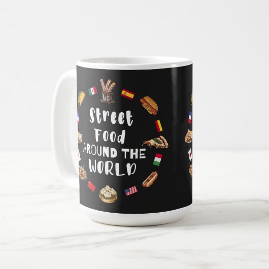Streetfood over de hele wereld koffiemok (Voorkant links)