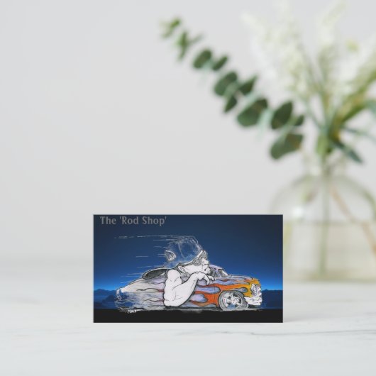 Streetrode Cartoon Visitekaartjes (Staand voorkant)