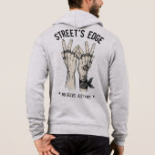 Street's Edge - Bold Urban Typography Design Hoodie (Achterkant)
