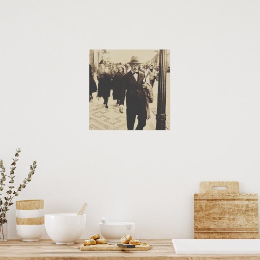 Streets in Lisbon (Fernando Pessoa) Poster (Keuken)