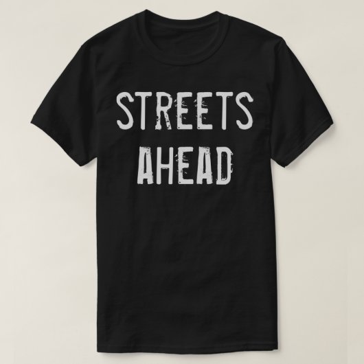 Streets naar zwarte gemeenschap t-shirt (Design voorkant)