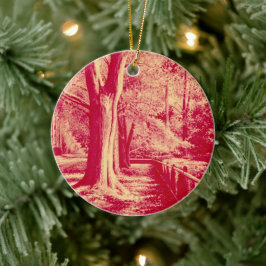 Streets van goud (rood) - keramisch ornament