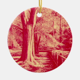 Streets van goud (rood) - keramisch ornament