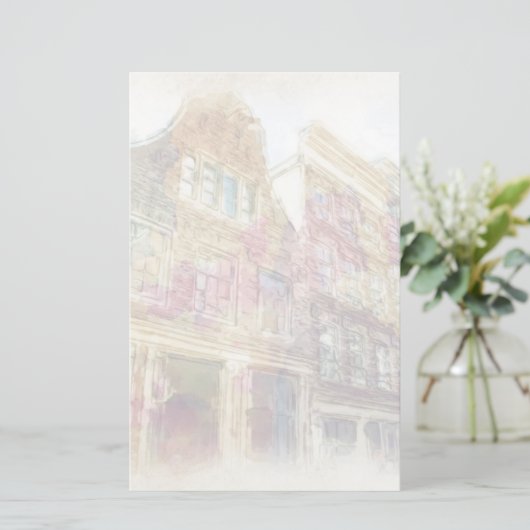 Streets van het oude Amsterdam Briefpapier (Staand voorkant)