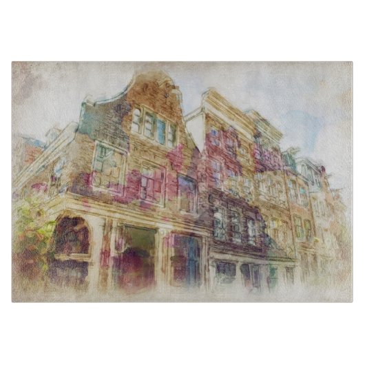 Streets van het oude Amsterdam Snijplank (Voorkant)