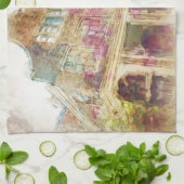 Streets van het oude Amsterdam Theedoek (Gevouwen)