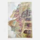 Streets van het oude Amsterdam Theedoek (Verticaal)