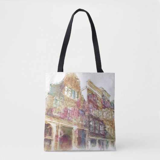 Streets van het oude Amsterdam Tote Bag (Voorkant)