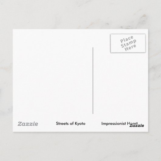 Streets van Kyoto Briefkaart (Achterkant)