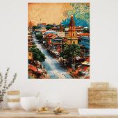 Streetscape van Sri Lanka Poster (Keuken)