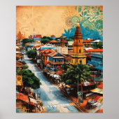 Streetscape van Sri Lanka Poster (Voorkant)