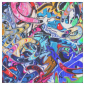 Streetstijlgraffiti-afdrukken Stof (Close Up)