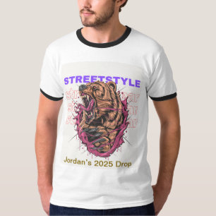 Streetstyle Beerklauw-shirt – Aangepaste Urbane Gr T-shirt