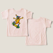 Streetwear Banana Skateboard Cartoon (Ontwerp Voorkant & Achterkant)