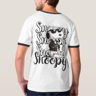 Streetwear Cartoon Hond Rug Print T-shirt