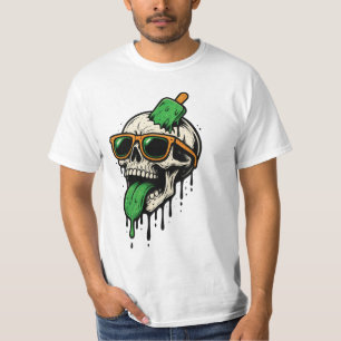 Streetwear illustratie schedel grafisch ontwerp t-shirt