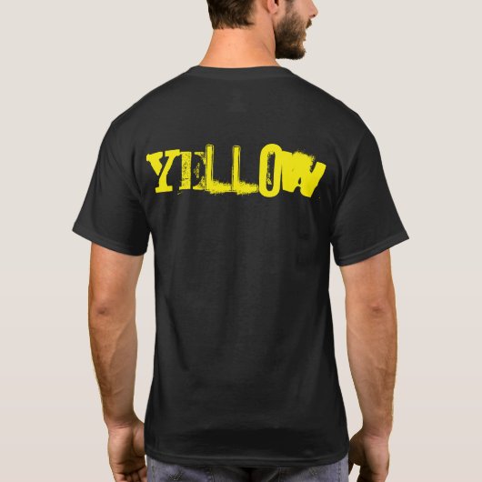 STREETWEAR MODE TEKST GEEL T-Shirt (Achterkant)