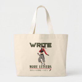 Streetwear - Schrijf meer brieven in het Japans Grote Tote Bag