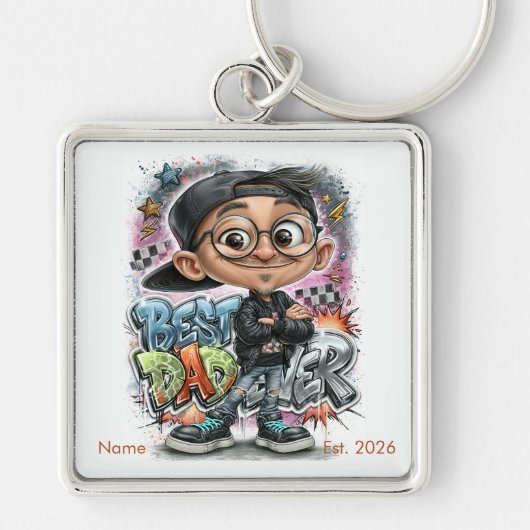 Streetwear Skater Vader Sleutelhanger (Voorkant)