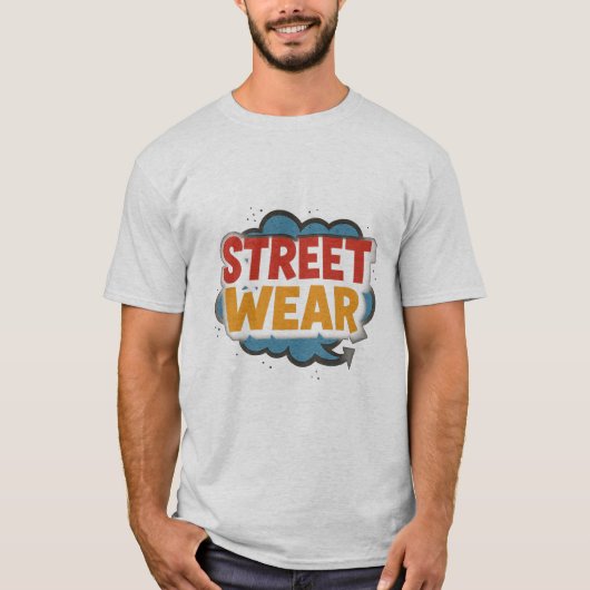 Streetwear Vibes – Bold Urban Graphic Design T-shirt (Voorkant)