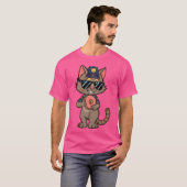 Streetwise Police Cat – 90s Cartoon Donut Cop T-shirt (Voorkant volledig)