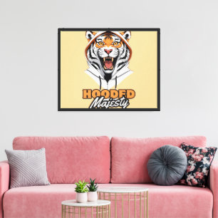 Streetwise Stripes Urban Tiger Design Canvas Afdruk