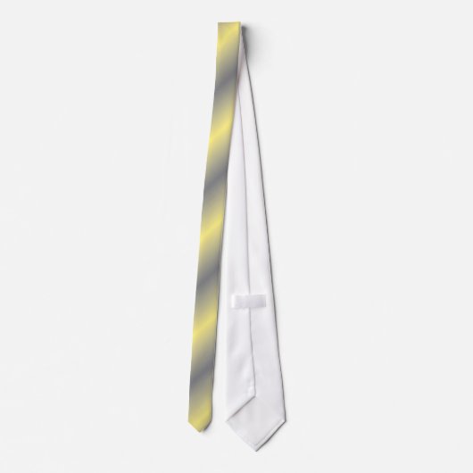 Streifen gelb grau stripes yellow gray grey stropdas (Achterkant)
