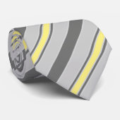 Streifen gelb grau stripes yellow grey gray stropdas (Opgerold)