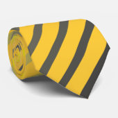 Streifen grau gelb stripes gray grey yellow stropdas (Opgerold)