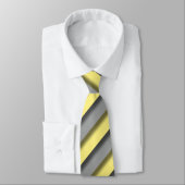 Streifen grau gelb stripes yellow gray grey stropdas (Gebonden)