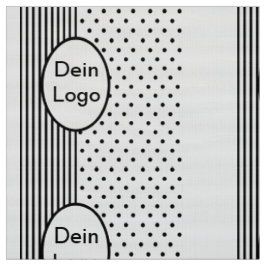 Streifen Punkte Medaillon für eigenes Logo Initial Stof