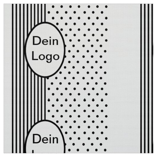 Streifen Punkte Medaillon für eigenes Logo Initial Stof (Swatch)