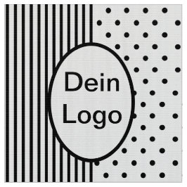 Streifen Punkte Medaillon für eigenes Logo Initial Stof