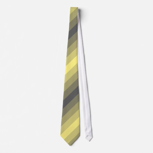 Streifen stripes grau gelb gray grey yellow stropdas (Voorkant)