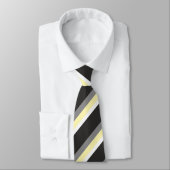 Streifen stripes grau grey gray gelb yellow stropdas (Gebonden)