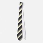 Streifen stripes grau grey gray gelb yellow stropdas (Voorkant)