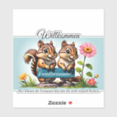 Streifenhörnchen informieren sticker (Vel)