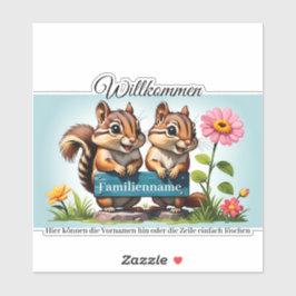 Streifenhörnchen informieren sticker