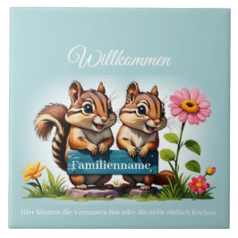 Streifenhörnchen informieren tegeltje