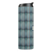 Streifenmuster blau grau thermosbeker (Gedraaid links)