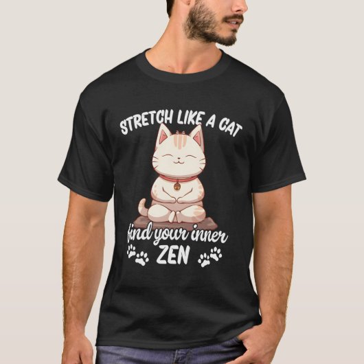 Strek als een yogakat t-shirt (Voorkant)