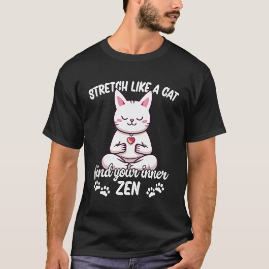 Strek als een yogakat t-shirt (Voorkant)